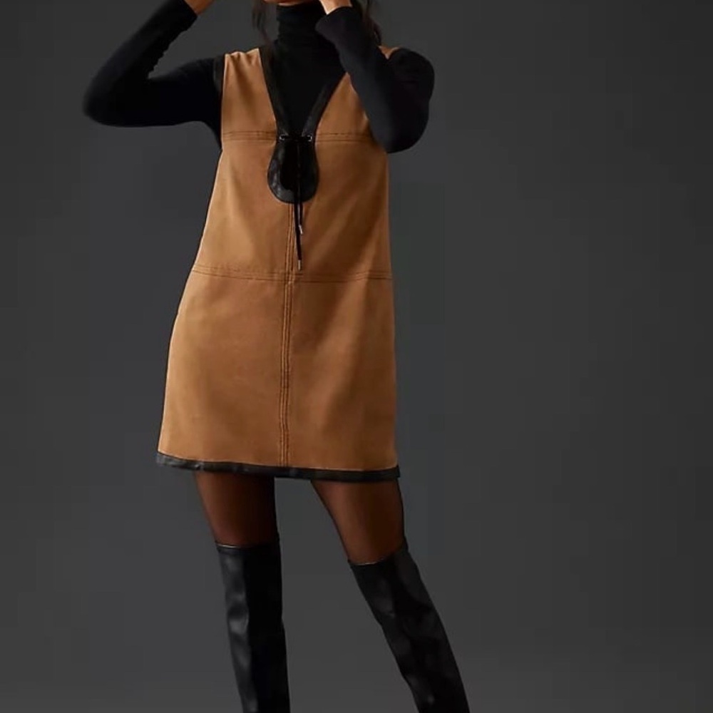 Anthropologie Tan Asymmetrical Dress